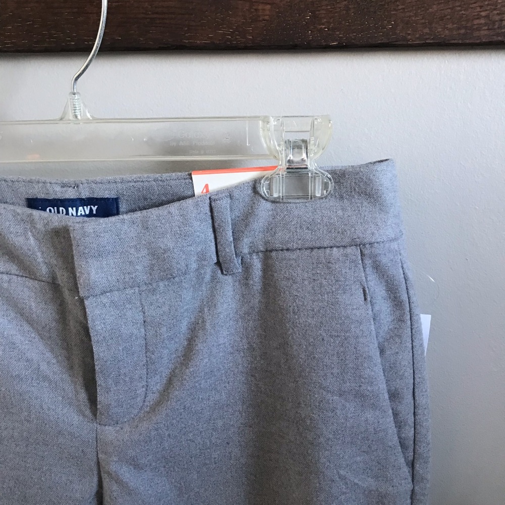 NWT Old Navy Harper mid rise crop pants gray Sz 4
